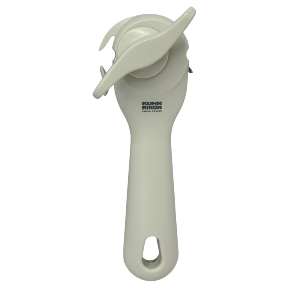 Kuhn Rikon Swiss Design White Auto Safety Manual Can Opener EUC